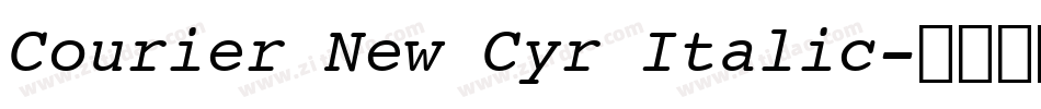 Courier New Cyr Italic字体转换